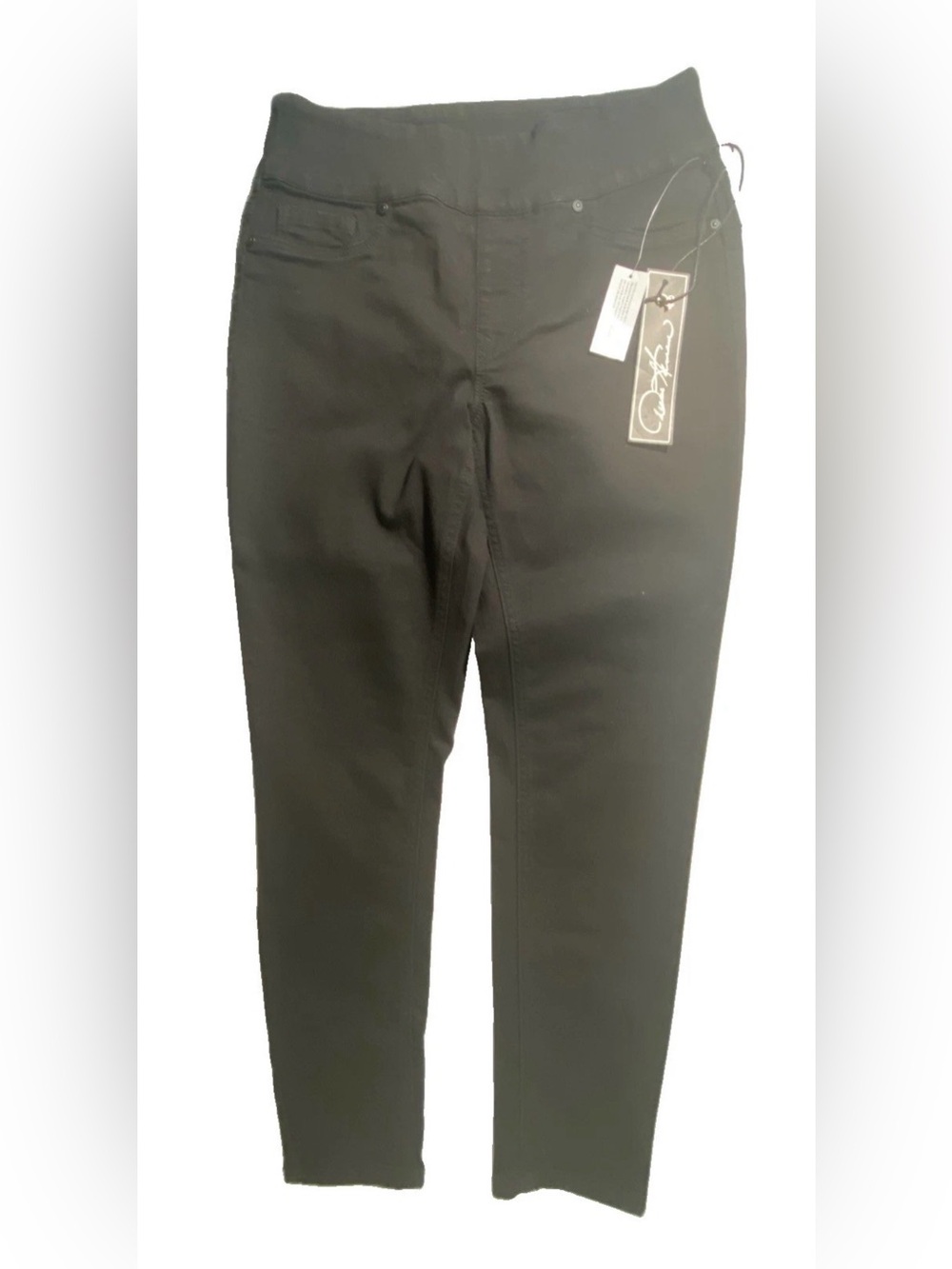 NEW- Size M Womens DG2 by Diane Gilman Leggings Jegging Cotton Spandex Black